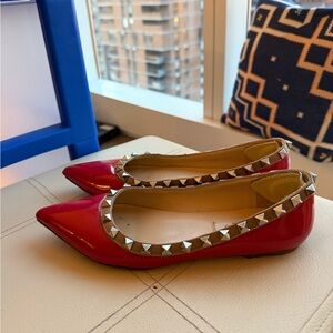 Valentino Rockstud Flats – Red - size 36